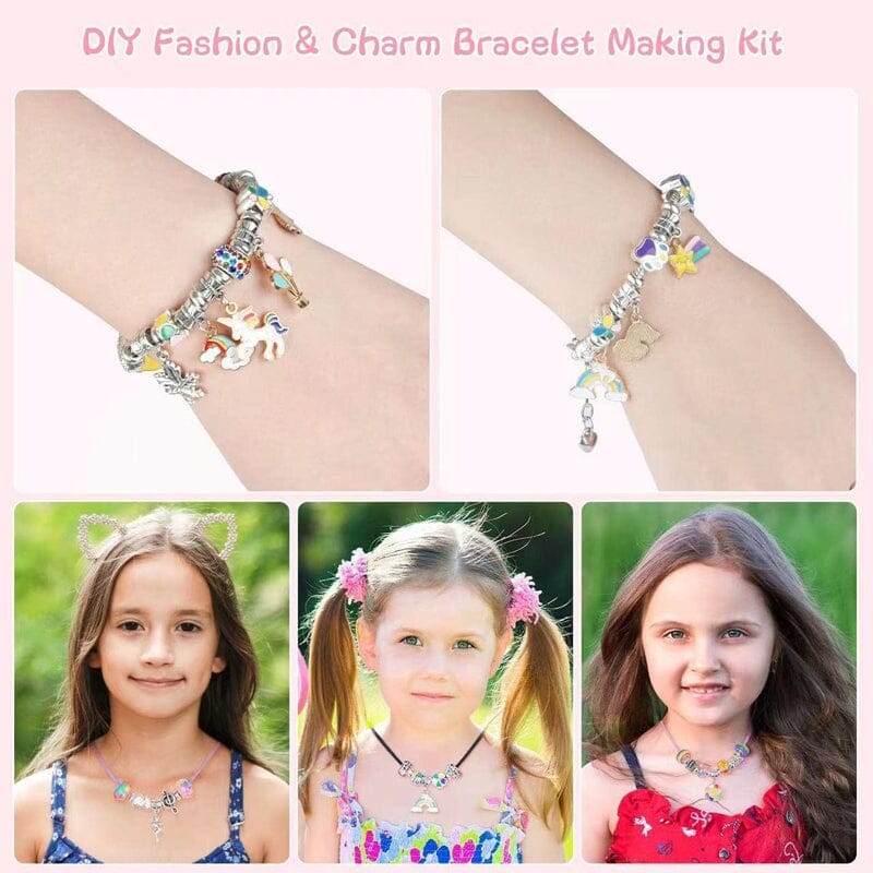🎅Early Christmas Sale 49% OFF 🎁 Girls Charm Bracelet Making Kit