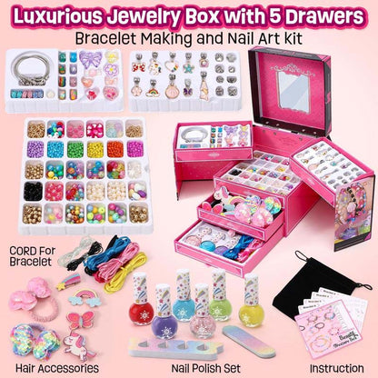 🎅Early Christmas Sale 49% OFF 🎁 Girls Charm Bracelet Making Kit
