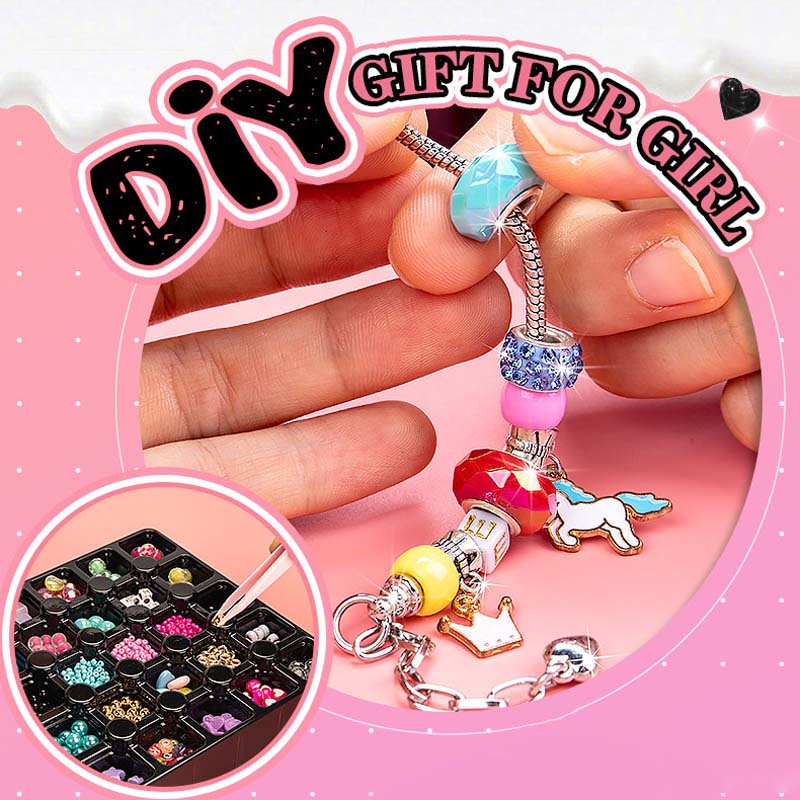 🎅Early Christmas Sale 49% OFF 🎁 Girls Charm Bracelet Making Kit
